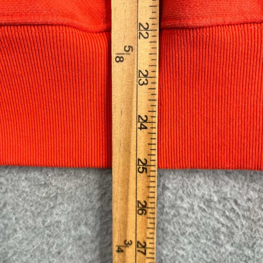 Champion Reverse Weave Sweatshirt Small Bright Orange Casual Logo Mens - Picture 8 of 10